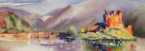 Sunset after storm, Eilean Donan Castle