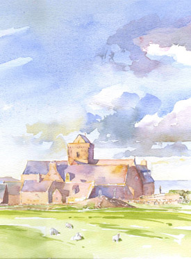 Sunset, Iona Abbey